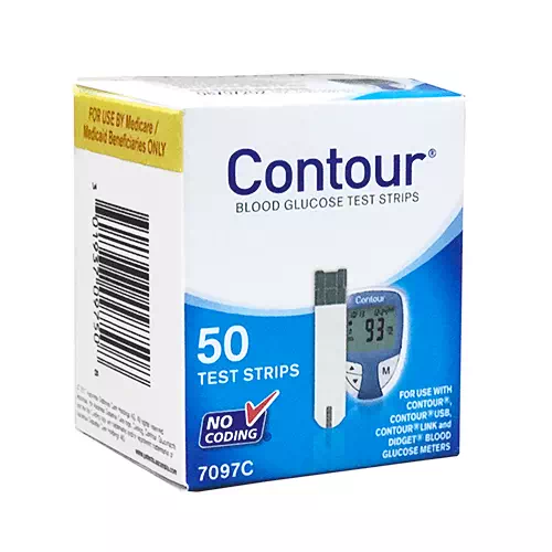 CONTOUR TEST STRIPS 50CT MAIL ORDER (Yellow or Red Stripe)